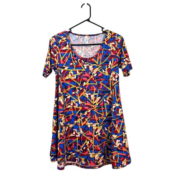 LuLaRoe Perfect T Women's Splattered Blue Shirt - Picture 1 of 5